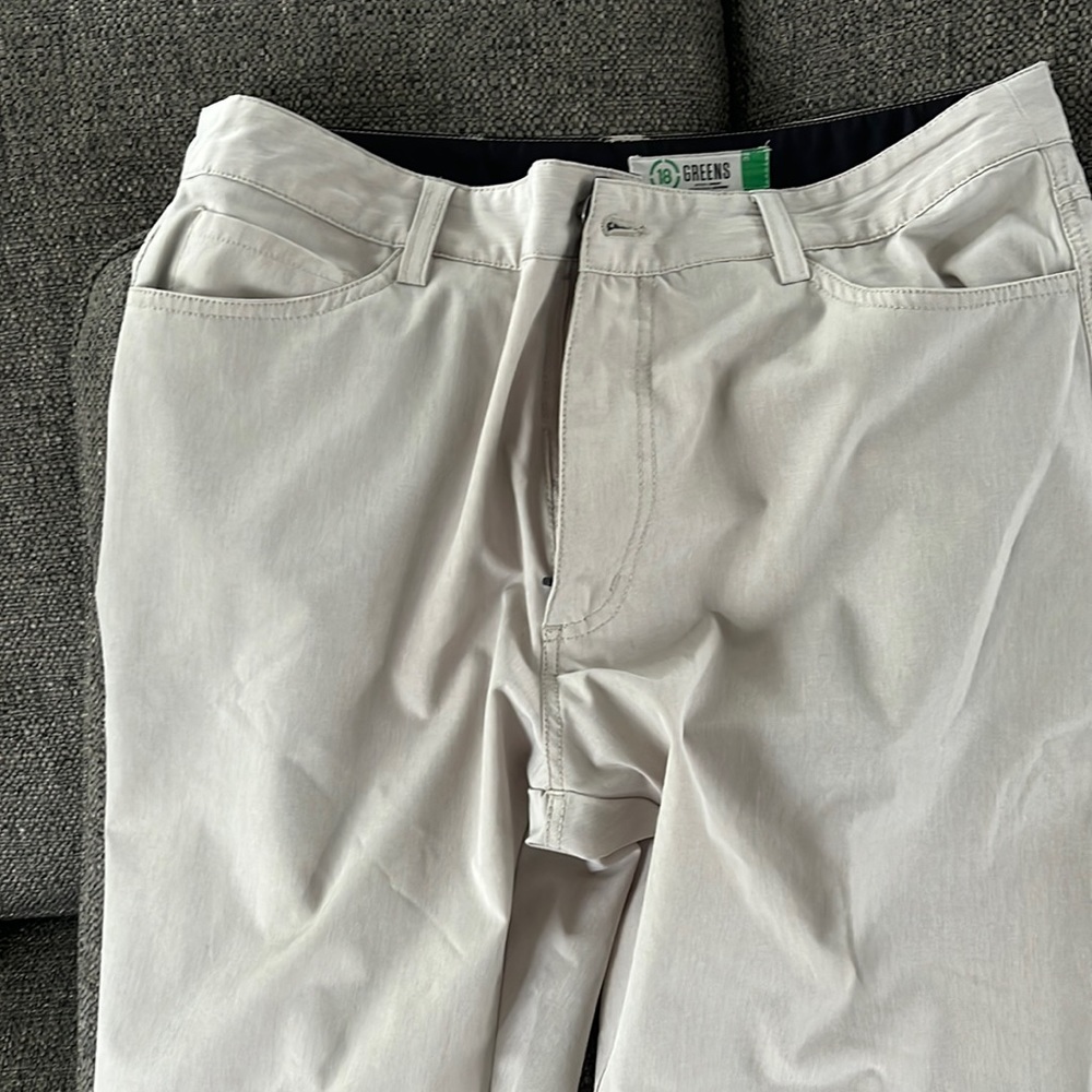 18 Greens 5 Pocket Pants, 32, Tan